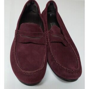 Munro Burgundy 100% Suede Loafers Women’s 8.5 M Preppy City Comfort Shoes NWOB